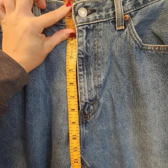 Levi's 505 Regular Straight Leg Denim Jeans - Classic Blue- worn look-36x32 - Picture 7 of 8